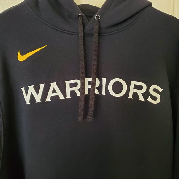 NIKE Men's NBA Golden State Warriors Black & White Drawstring Tie Hoodie sz 3XL - Picture 3 of 9